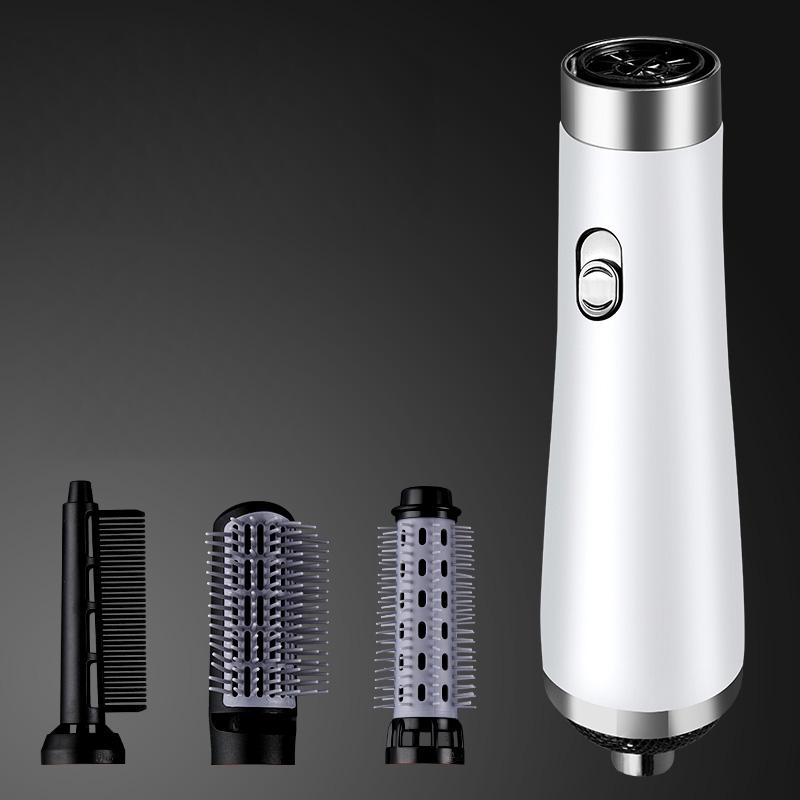 3-in-1 Haartrockner Tragbarer Kamm Ionischer Haarstreckbürste Heißluft Locken für Haarroller Föhn Schnelltrocknender Haarwickler Lockenwickler