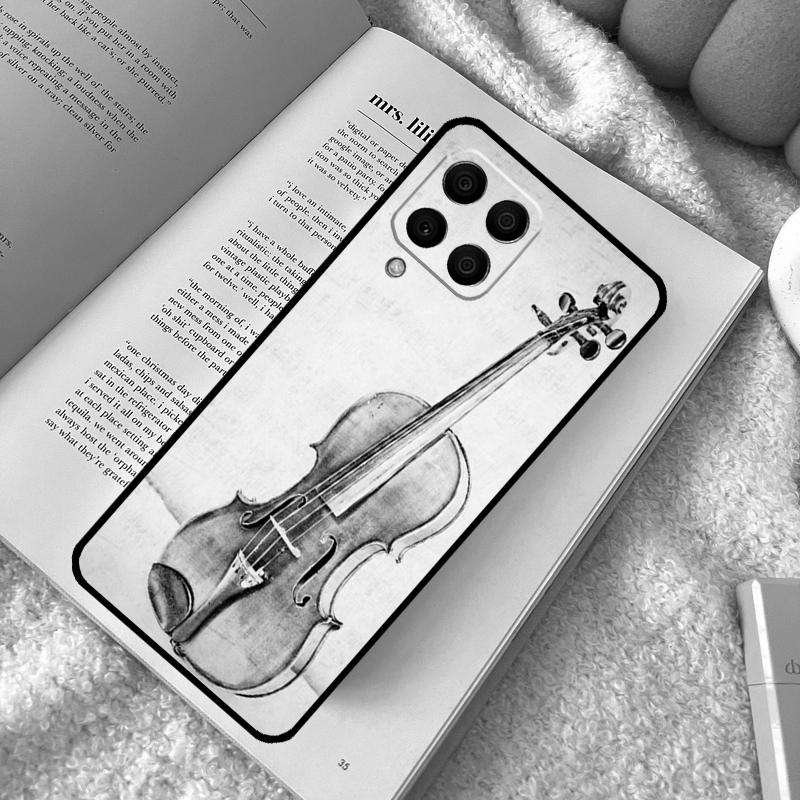 Musical Notes Violin Classical Case For Samsung Galaxy M21 M12 M13 M14 M15 M06 M16 M36 M56 M31 M53 M32 M52 M35 M55 M34 M54