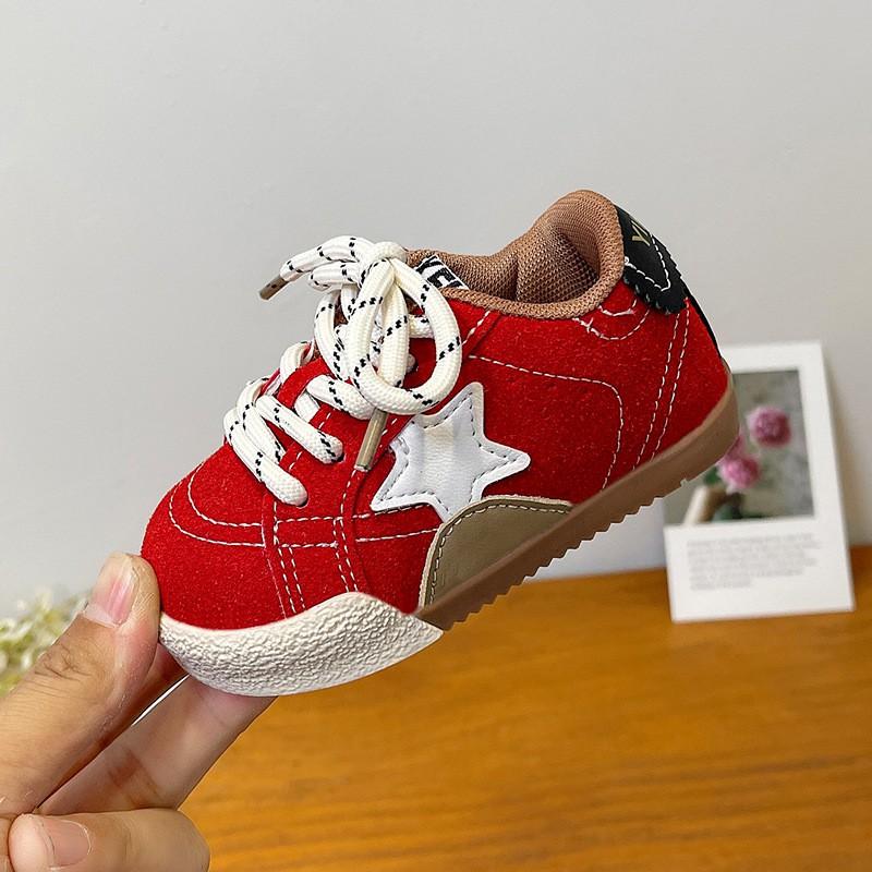 Youth Style Shoes Kids Star-Printed Soft Sole Casual Sneakers Boys Girls Lightweight Running Shoes