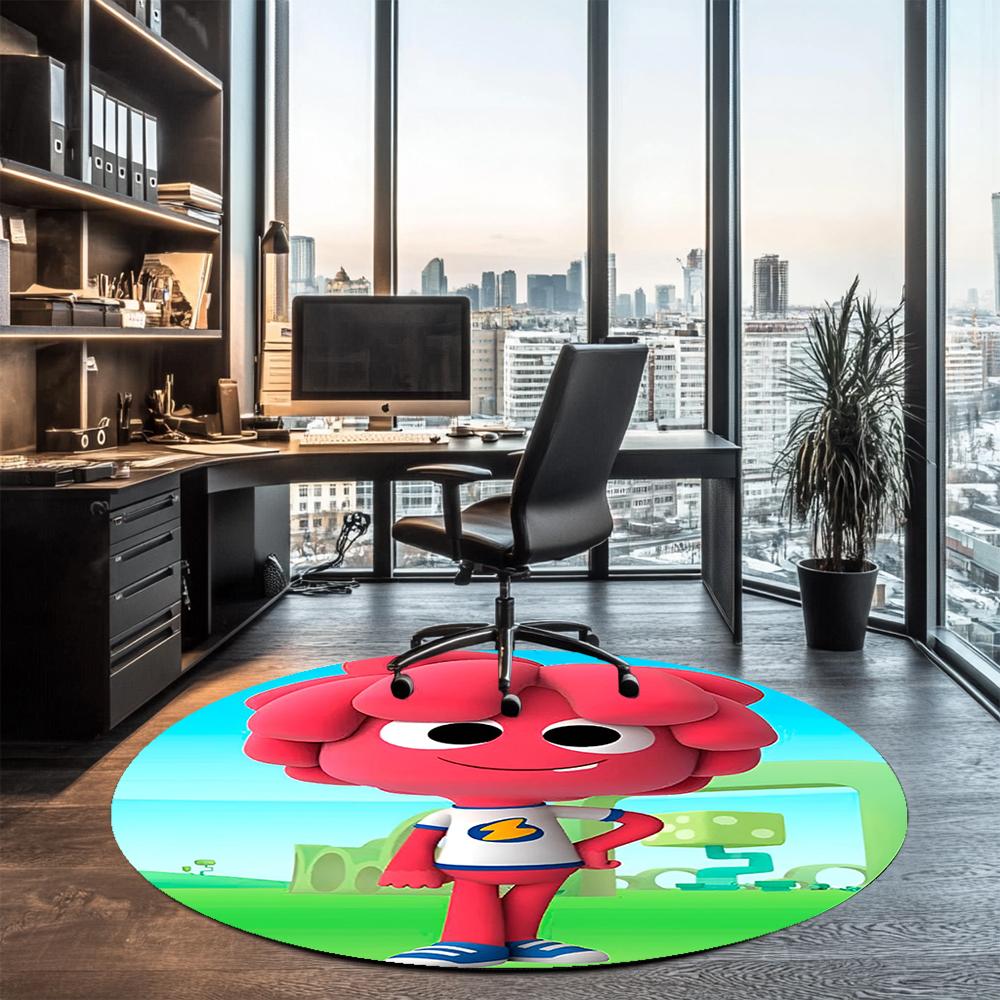 Jelly Jamm Printed Round Rug Carpet Chair Rug Area Rug Entryway Doormats,for Office Chair Living Room Bedroom Kitchen Room.