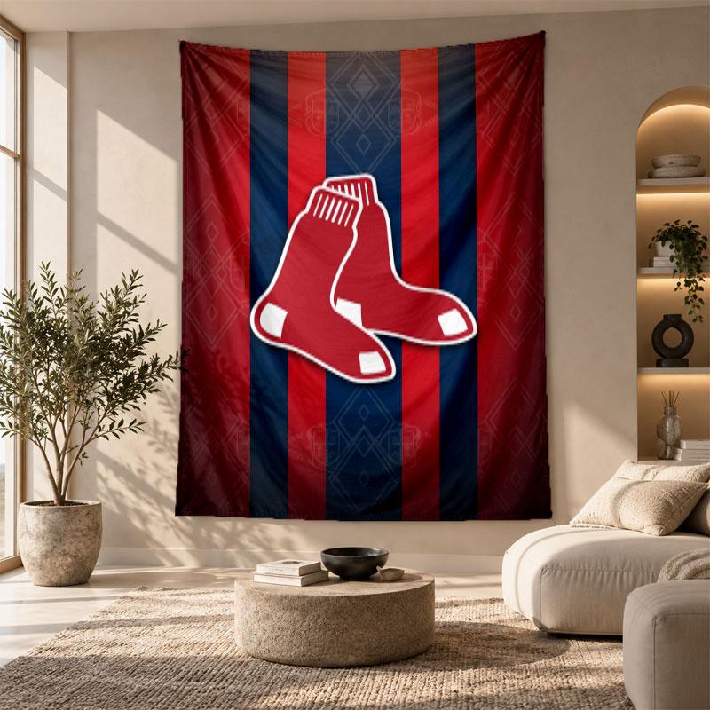 Decorative Tapestry,Boston Red Sox Printed Wall Art, Lightweight Wall Hanging For Bedroom Background