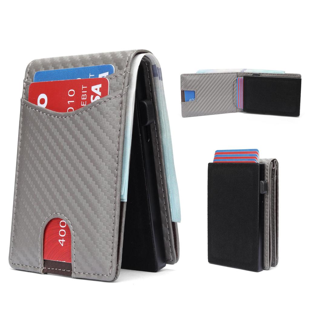 Cross-Border Anti-RFID Metal Card Holder & Money Clip - Magnetically Separable, Multi-Card Slot Men's Wallet