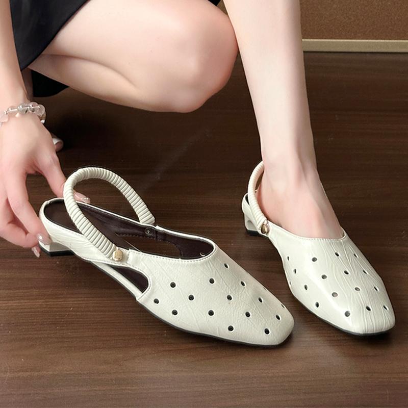 Desinger Women Slippers Summer Slingback Mules Shoes Cozy Woman Heeled Sandals 2025 New Casual Luxury Sandalias De Mujer