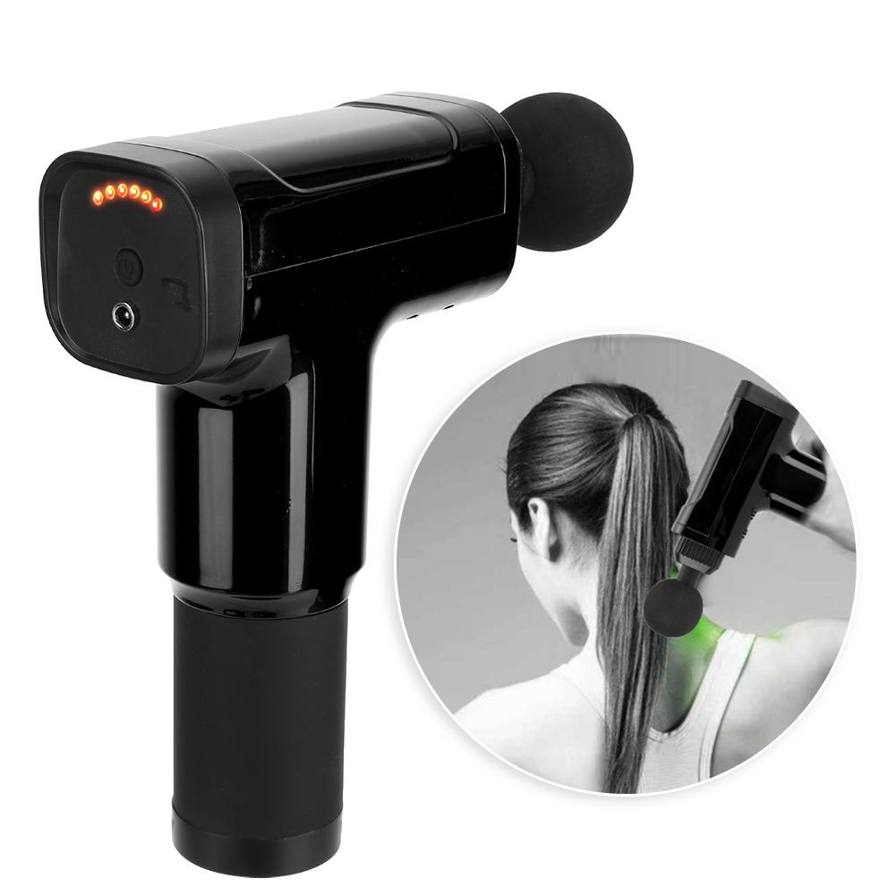 6 Heads Electric Muscle Massager Portable Fascia Relaxation Pain Relief Massage InstrumentBlack EU