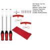 Car Tire Removal Tool Carbon Steel Spoons Set, Tools Include 3 Pieces Spoons, 2 Rim Industrial Grade Pry Protector, 1 Piece Wrench, 6 Valve