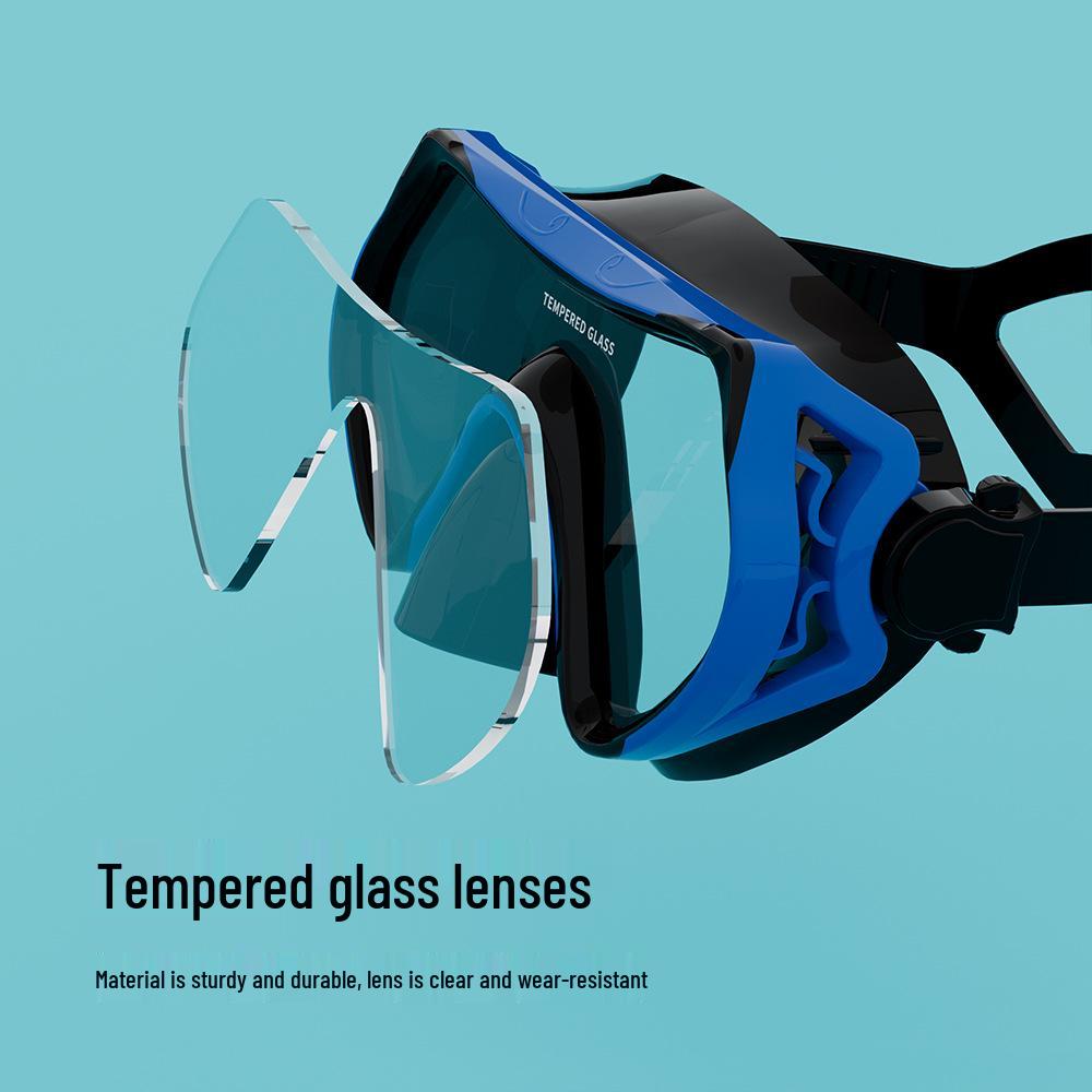 Zestaw do nurkowania z fajką suchą Two Treasures: Gogle z dużą ramką z maską do nurkowania i sprzętem pływackim z płynnego silikonu