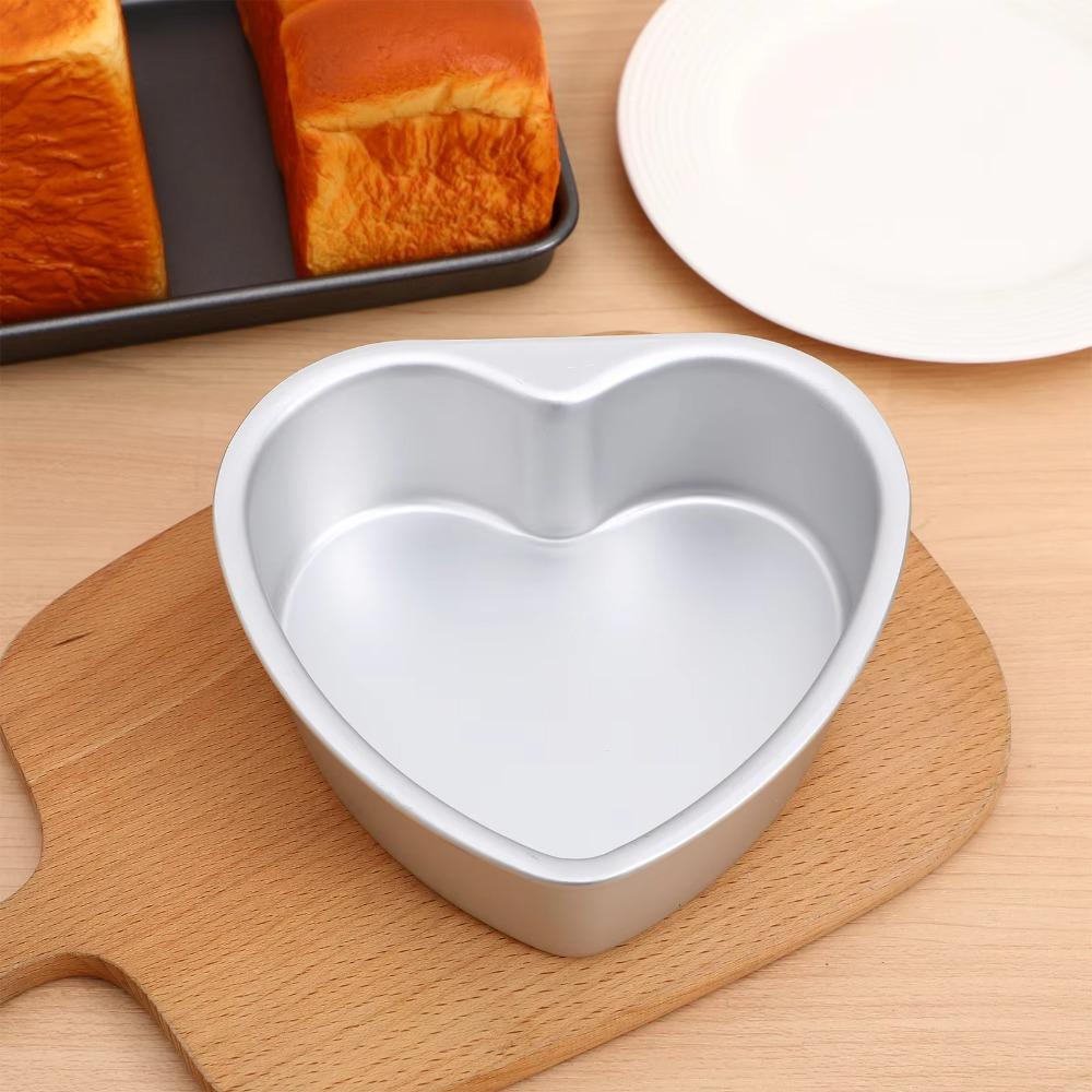 Removable Bottom Chocolate Cake mold Aluminum Zinc Zinc Alloy Metal Heart Cake Baking Pan  Mousse