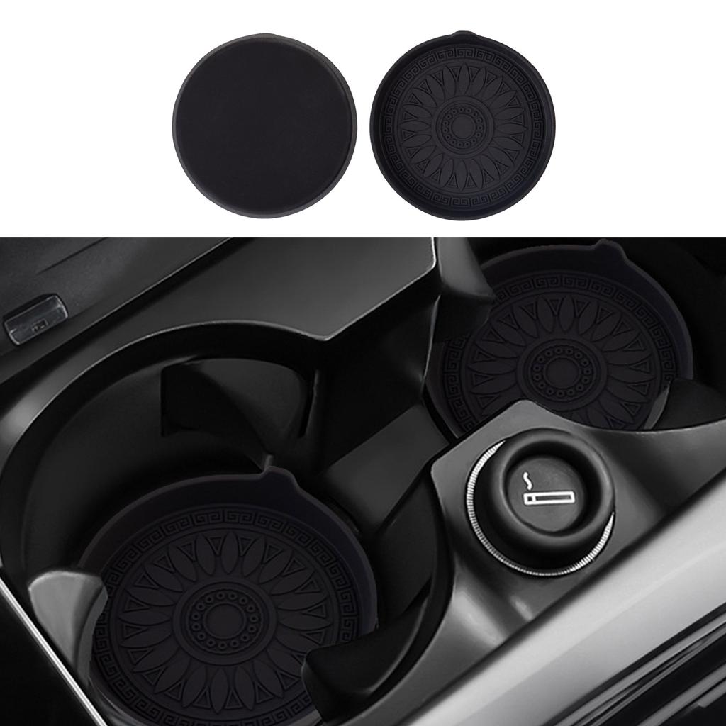 Silicone Car Cup Coasters General Not Slip & Spill Proof Heat Resistant Car Mats for Enhances Driving Experience