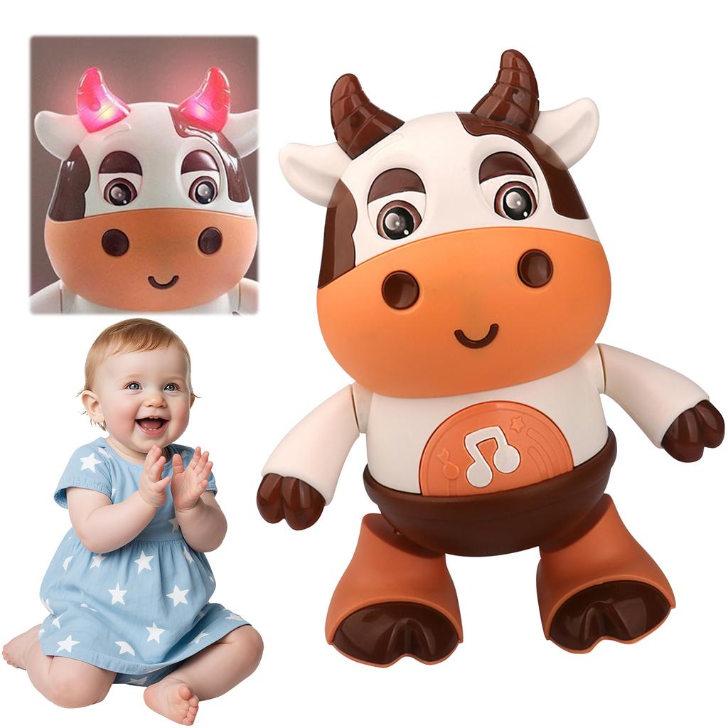 Electric Dancing Cow Light Up Baby Dancing Cow Toy with Sounds and Lights Musical Cow Dancing Toy for Toddlers