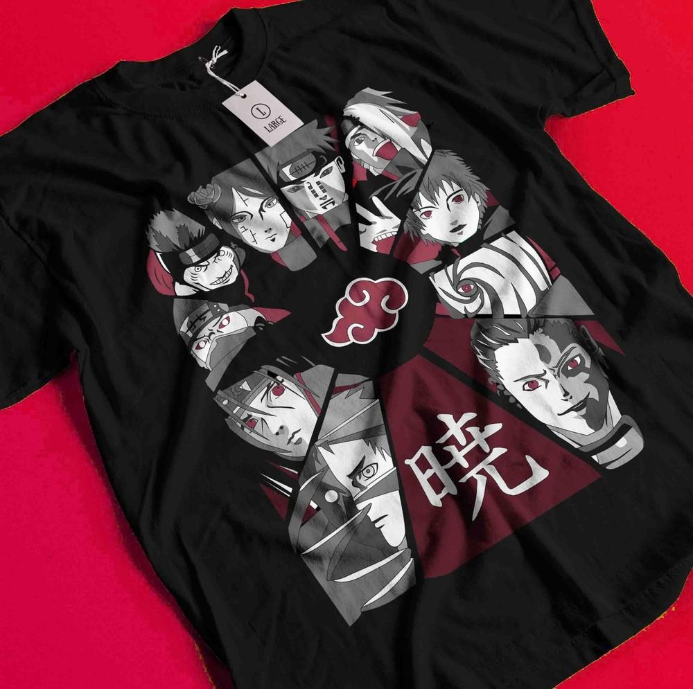 

Akatsuki Tshirt Itachi T-Shirt Pain Shirt Madara Kisame Obito Naruto Nagato Tee BB1552 2XL