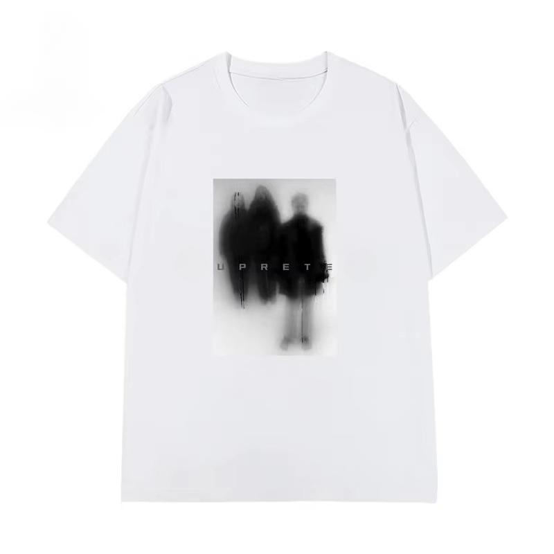 2025 Fashion Trend Pattern Printing Summer Pure Cotton Men's and Women's T-shirts Short Sleeves Autumn and Winter Innerwear