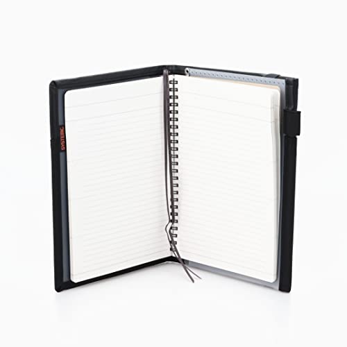 KOKUYO Systemic Notebook Cover for Spiral Notebooks, A5 Size, Leather-Look Black, 50 Sheets, No-V685B-D