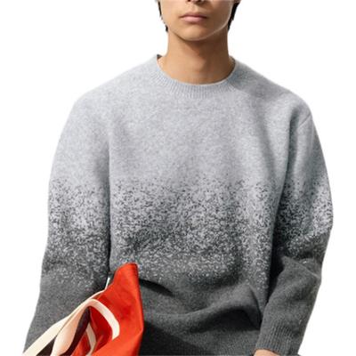 Uniqlo X JW Anderson Collaboration FW25 Gradient Knit Ribbed Crew Neck Loose Sweater Unisex Sweater 479840-04