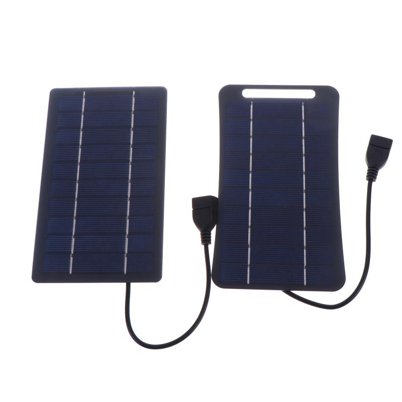 2W Solar Charger Portable W/Usb-C Fast Charging For Phone Power Banks Camping Hiking Emergency Power Supply