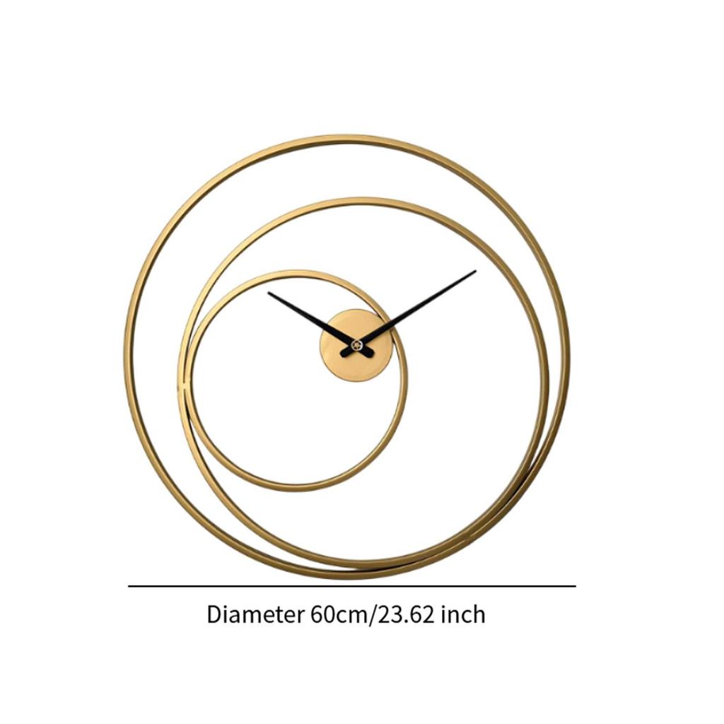 24inch Industrial Wall Clock Round Hanging Clock Silent Home Decor Non Ticking Metal Art Clock for Hotel Housewarming Holiday