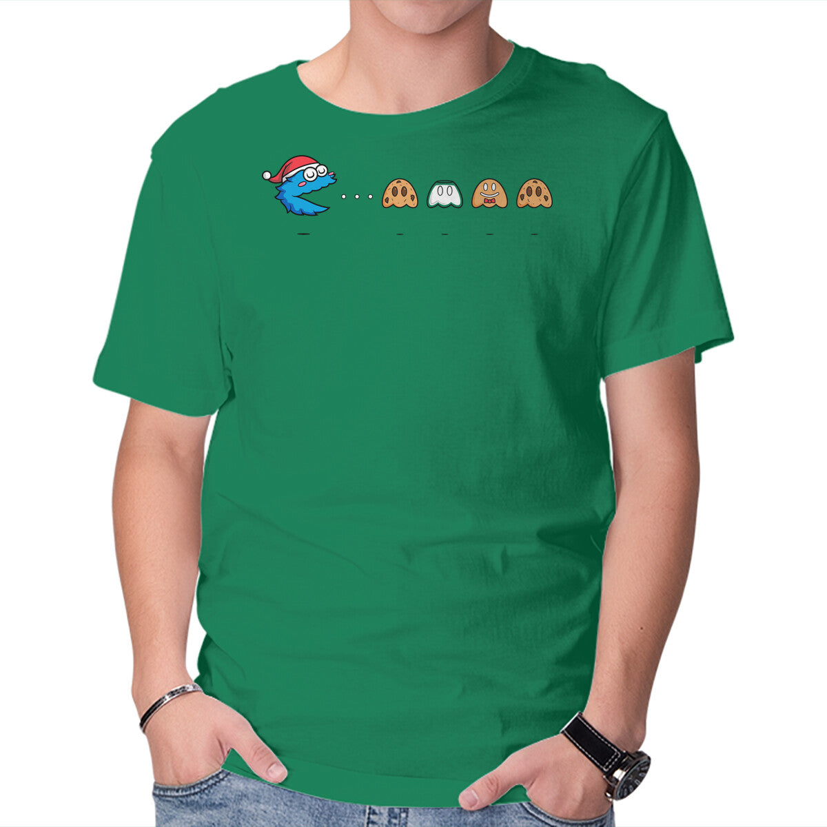 Unisex Crew Neck T-Shirt PAC-Christmas Graphic Short Sleeve Casual Tee XXXXL