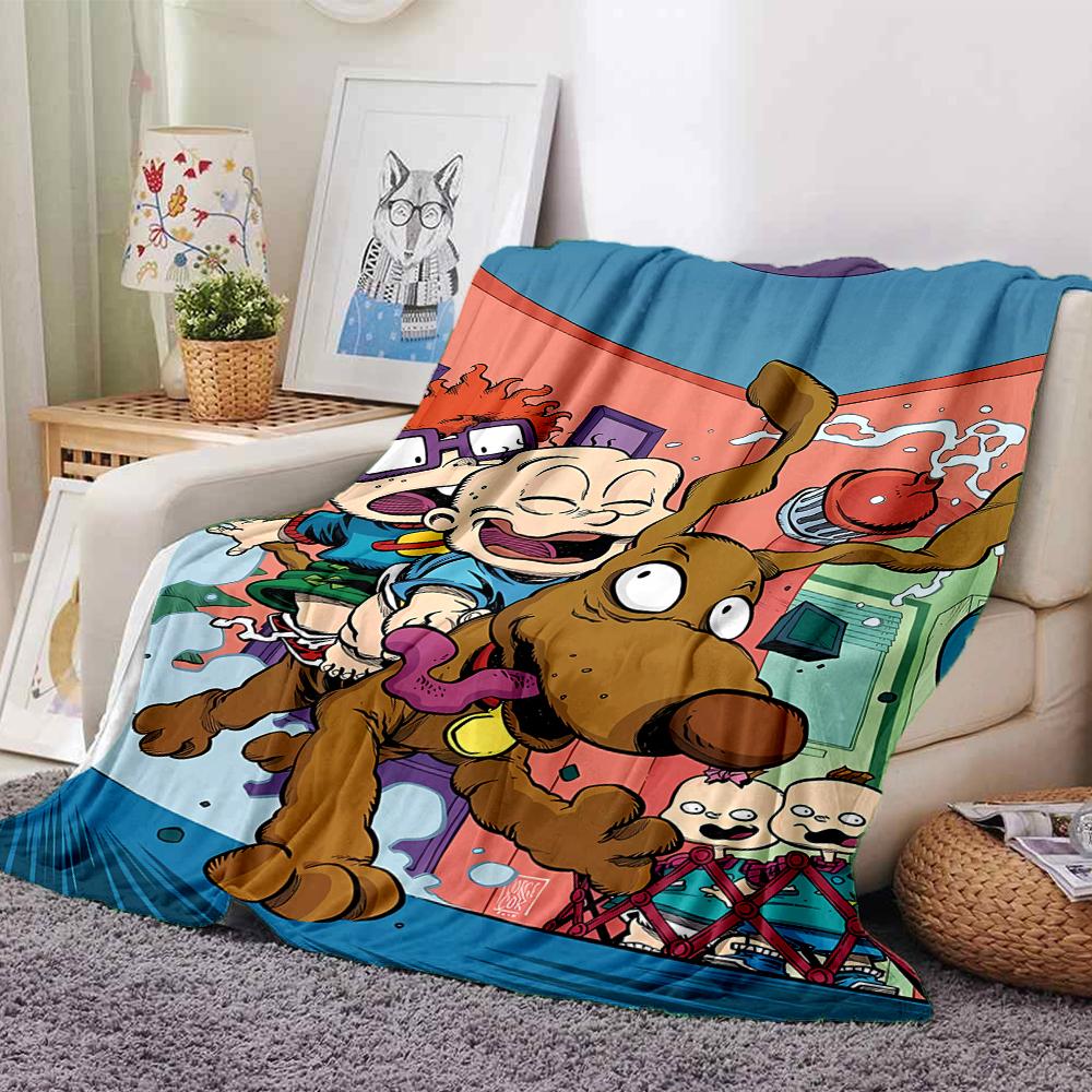 Rugrats Theme Printed Blanket - Perfect for Couch, Bed, Travel & Outdoor Use | Machine Washable, Cozy & Durable.