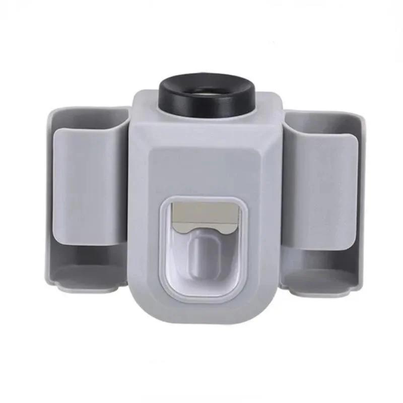 Toothbrush Holder Double Hole Wall Toothbrush Organizer Toothpaste Stand Toothpaste Squeezer Bathroom Accessories Baño Banheiro