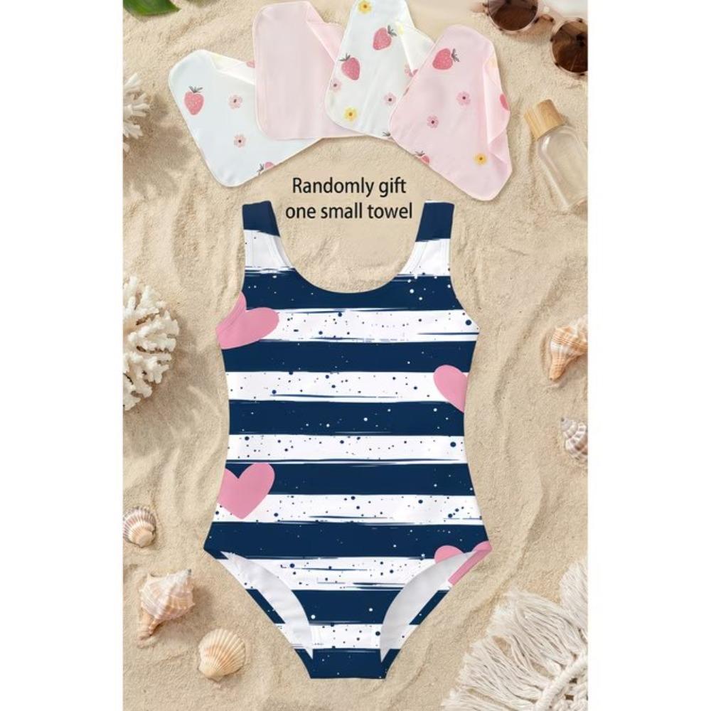 Girls One Piece Swimsuit Cute Cartoon Colorful Flower Print Sleeveless Swimwear Kids Summer Beach Bathing Suit