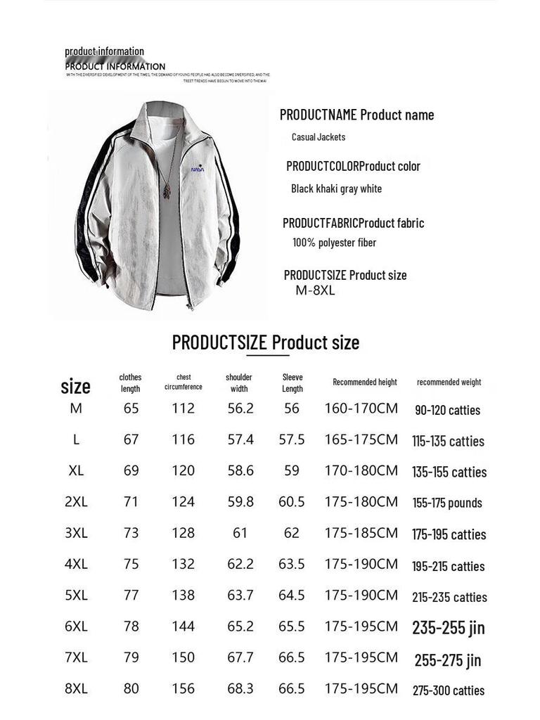 NASA Marvel Men's Spring Autumn Casual Jacket