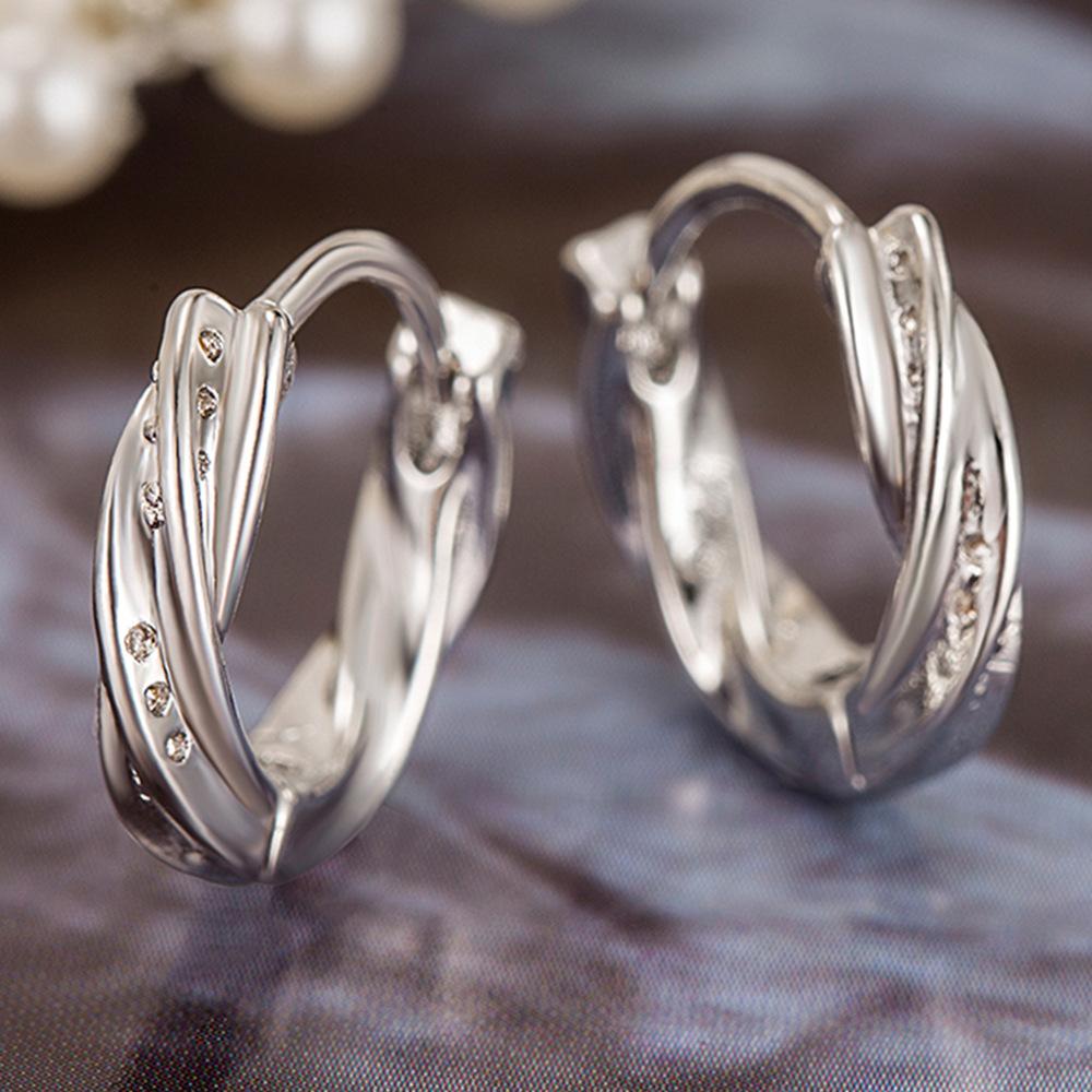 

Fashionable Spatial Geometric Geometric Gift for Mother Earrings білий