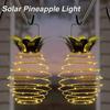 New Solar Powered Iron Pineapple Lantern Outdoor Courtyard Garden Corridor Decorative Hanging Lamp LED Copper Wire Light String