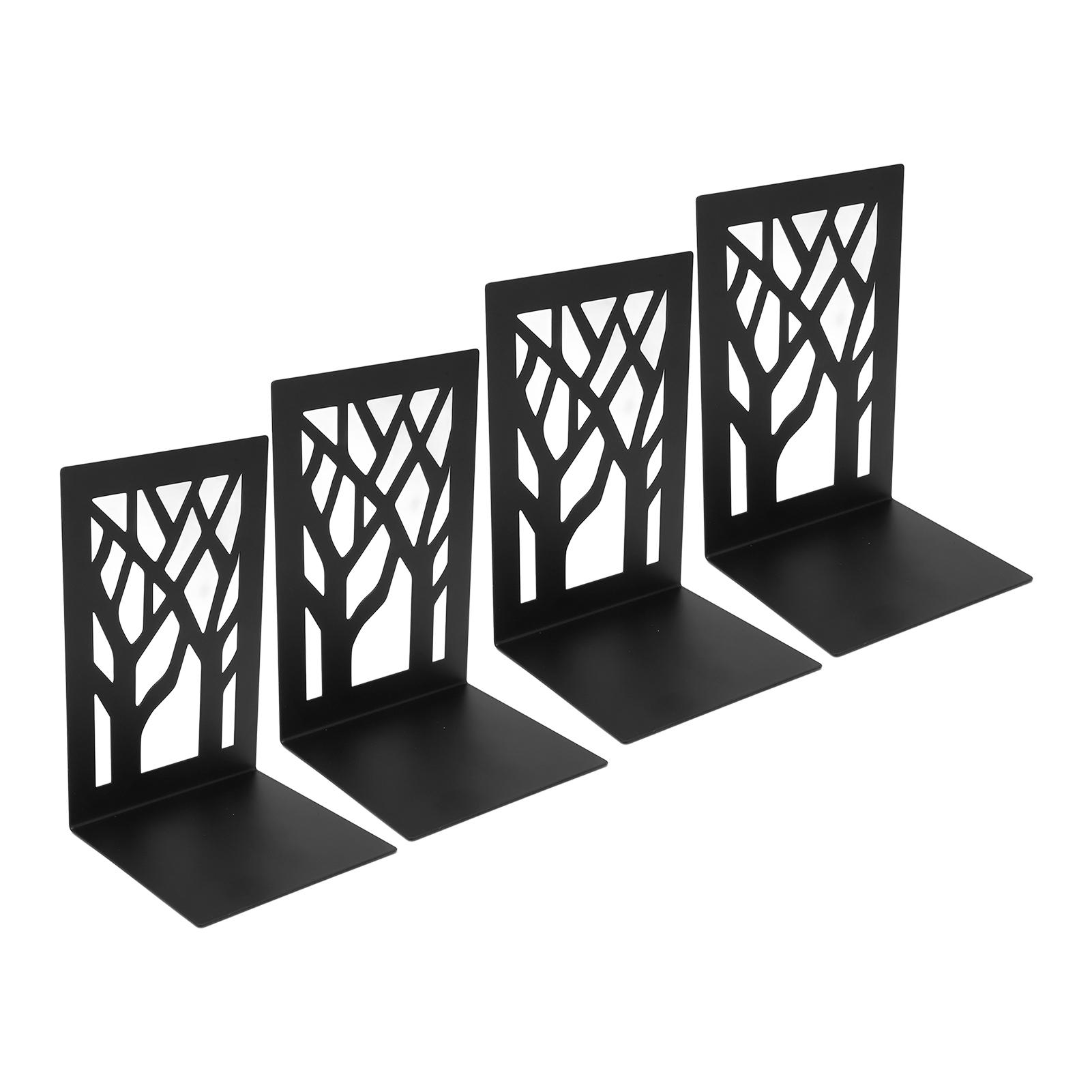 

4 шт. Металлические подставки для книг Упорядоченное хранение Произвольная регулировка Более гладкие края Инновационные подставки для книг