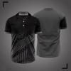 Polo da Uomo a Strisce Colorate Stampate in 3D per Uomo Abbigliamento 2026 Magliette a Maniche Corte Estive Sportive Top con Collo a Revers T-Shirt Oversize