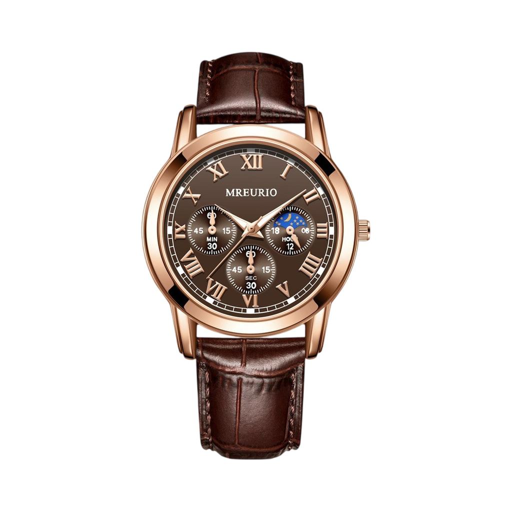 Mens Leather Business Fashion Watch Strap Watch For Gift Giving