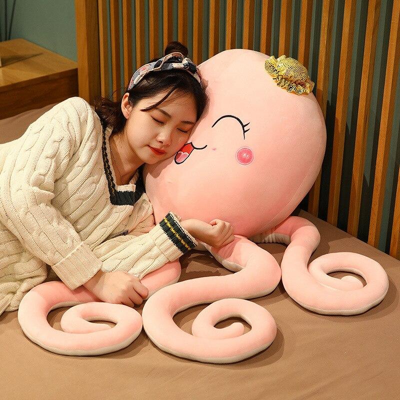 Lovely Octopus Plush Toys Cartoon Squid Pillow Toys Stuffed Soft Animal Sleep Cushion for Baby Kids Birthday Gifts
