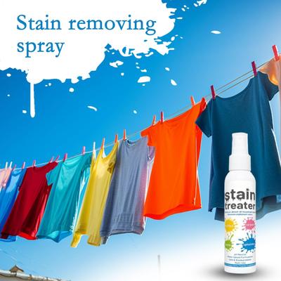120ml Spray do usuwania plam z prania, Środek do czyszczenia uporczywych zabrudzeń z oleju, smaru, atramentu, Bezpieczny dla kolorów, Czyszczenie odzieży z włókien syntetycznych