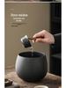 Large Ceramic Tea Waste Jar with Filter - Desktop Trash Can for Tea Dregs & Water Disposal