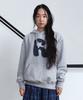 Applique Knee Patch Hoodie (Melange Gray)