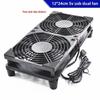 Silent 5V USB Cooling Fan Rack for Router/Modem with Switch and Support Bracket