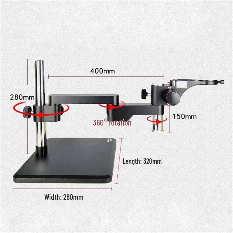 Universal 360° Rotating Microscope Stand with Adjustable Arm