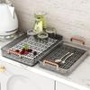 Clear Drain Tea Tray Double-layer Serving Plate Portable Tableware Storage Tray  Bathroom