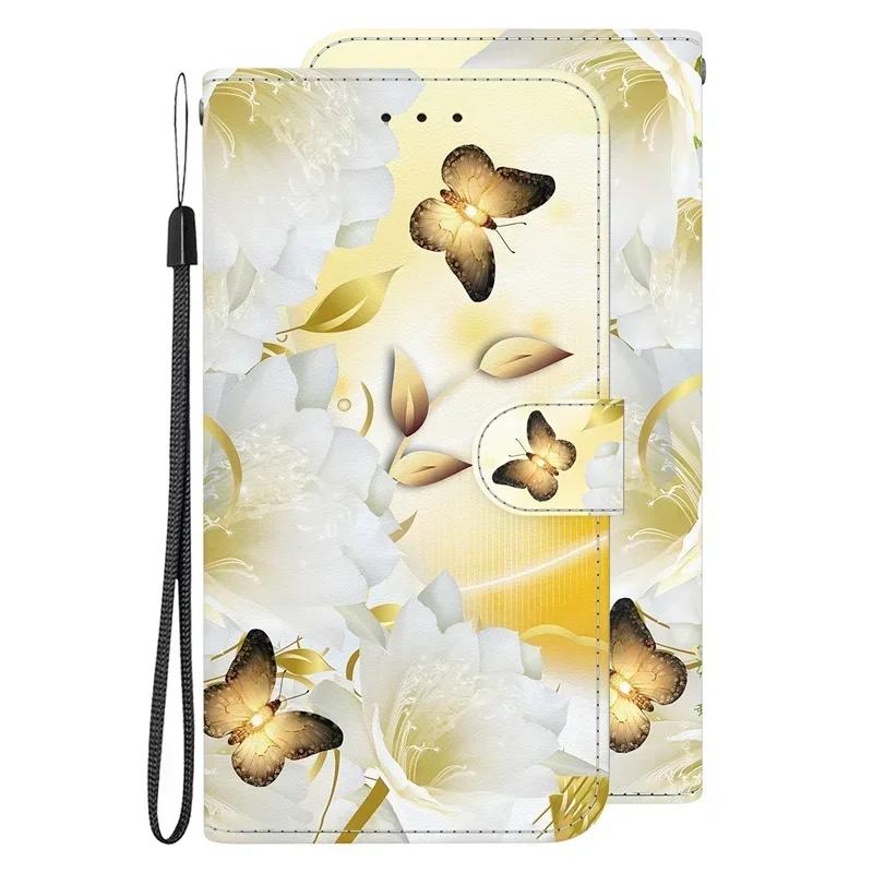 Capa A25 Hoesje voor Samsung Galaxy A25 SM-A256E Cartoon Lederen Hoesje voor Samsung Galaxy A25 A 25 Etui Telefoonhoesje Portemonnee Boekhoes