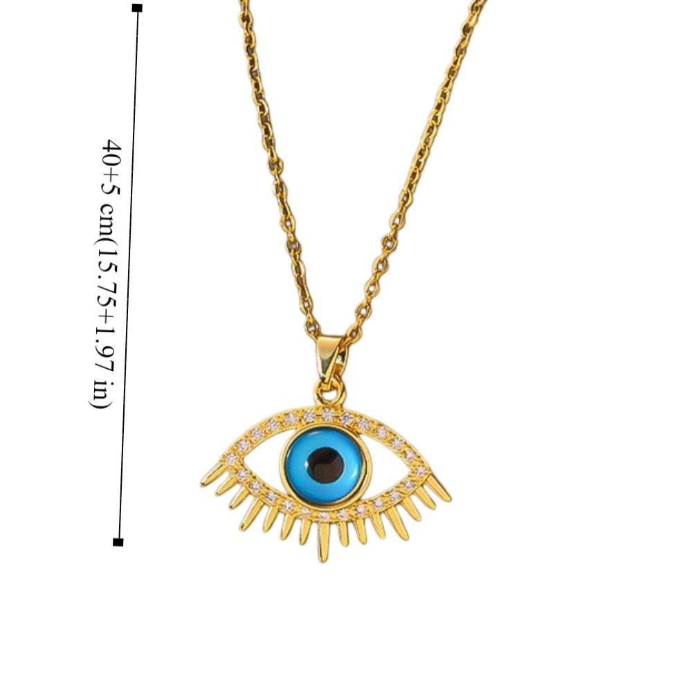 Pendant Glaze Luxury Necklace Pleated Devil's Eye Banquet Clothes Neck Chain  Party Favors