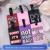 3D Letter PVC Luggage Tag with Boarding Pass Lanyard for Suitcases