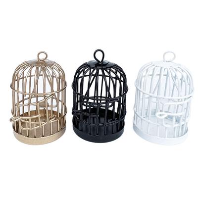 1PC Micro Landscape Decoration 1/12 Doll House Miniature Metal Bird Cage Model Furniture Room Scene DIY Accessory