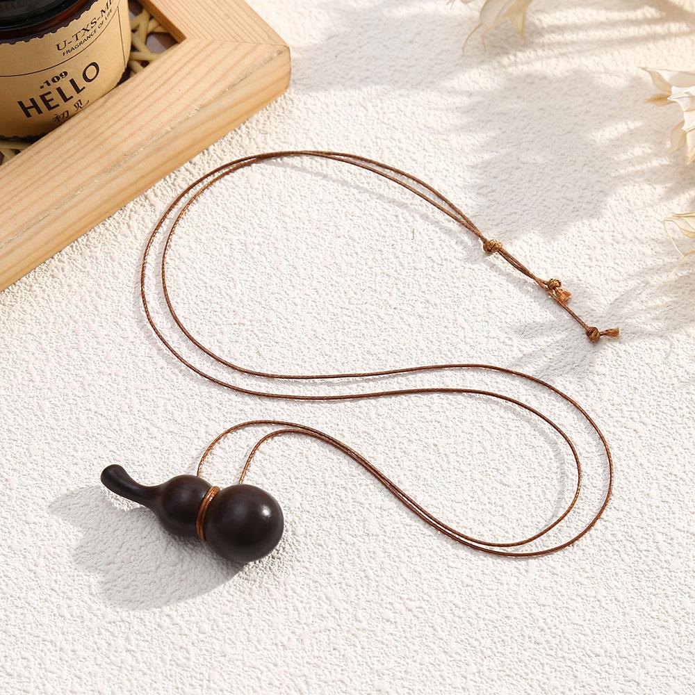LATS Wooden Water Bottle Pendant Necklace for Women Fashion Sweater Chain Fashion Jewelry Gift Accessories