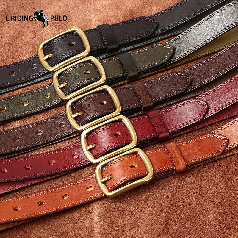 Retro Lady Style Belt for Women, Top Layer Cowhide, Retro Fashion, Versatile Denim Leather Belt