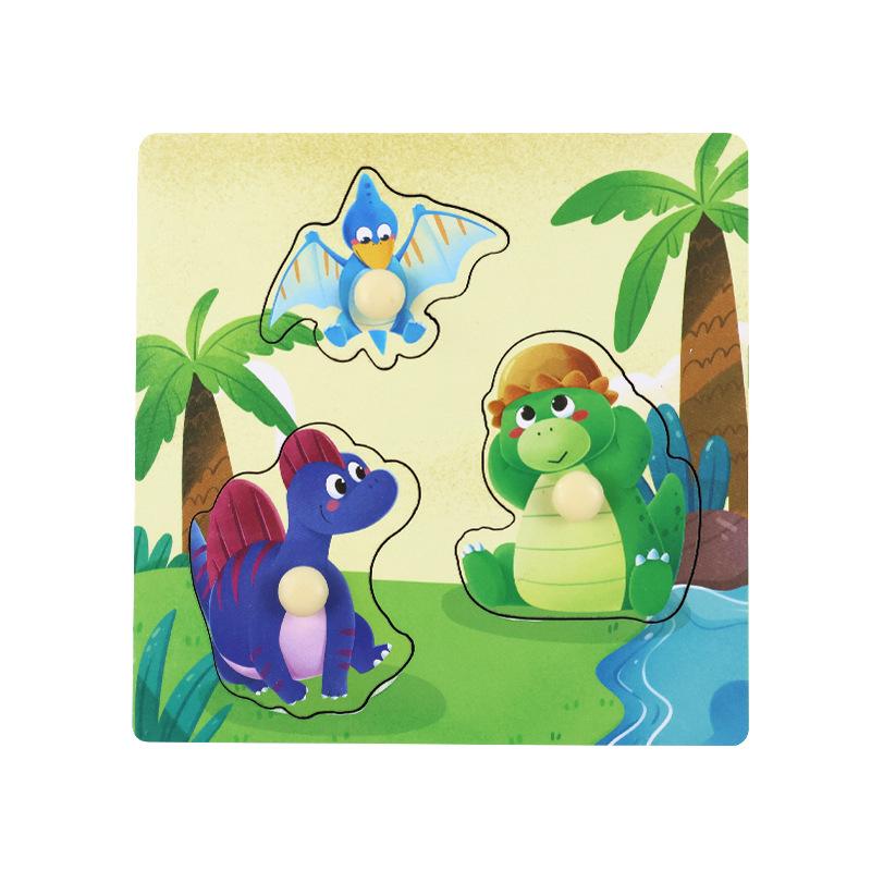 Baby Children Three-dimensional Puzzle Wooden Early Education Intellectual Puzzle Educational Toy Wooden Nails