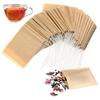 100Pcs Teabags with Drawstring Filter Empty Tea Bags for Coffee Bean Leaf Tea Powder Herbal Medicine Biodegradable Paper Bag