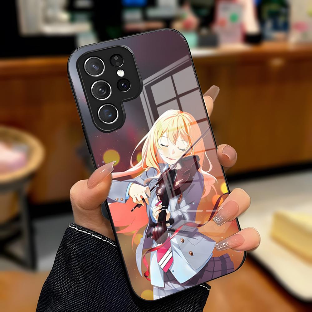 Anime Y-Your Lie In April Phone Case For Samsung A25 A13 A33 5G A54 A36 A35 A56 A52 A14 Shockproof Glass Cover