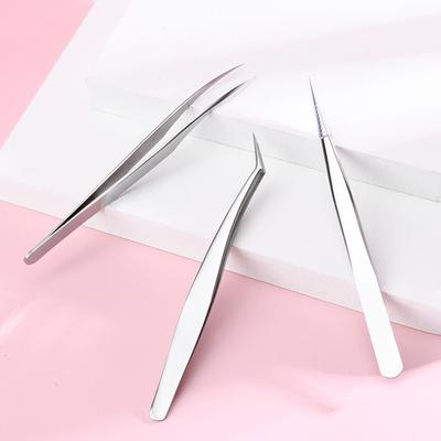 Stainless Steel Eyelash Tweezers High-density Flowering Planting Grafting Eyelash Tools Golden Feather Dolphin Peacock Clips