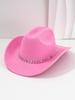 Men & Women Cowboy Hat – Fashionable Diamond Sword Rhinestone Hat Chain – Vintage Gentleman Fedora Jazz Cap