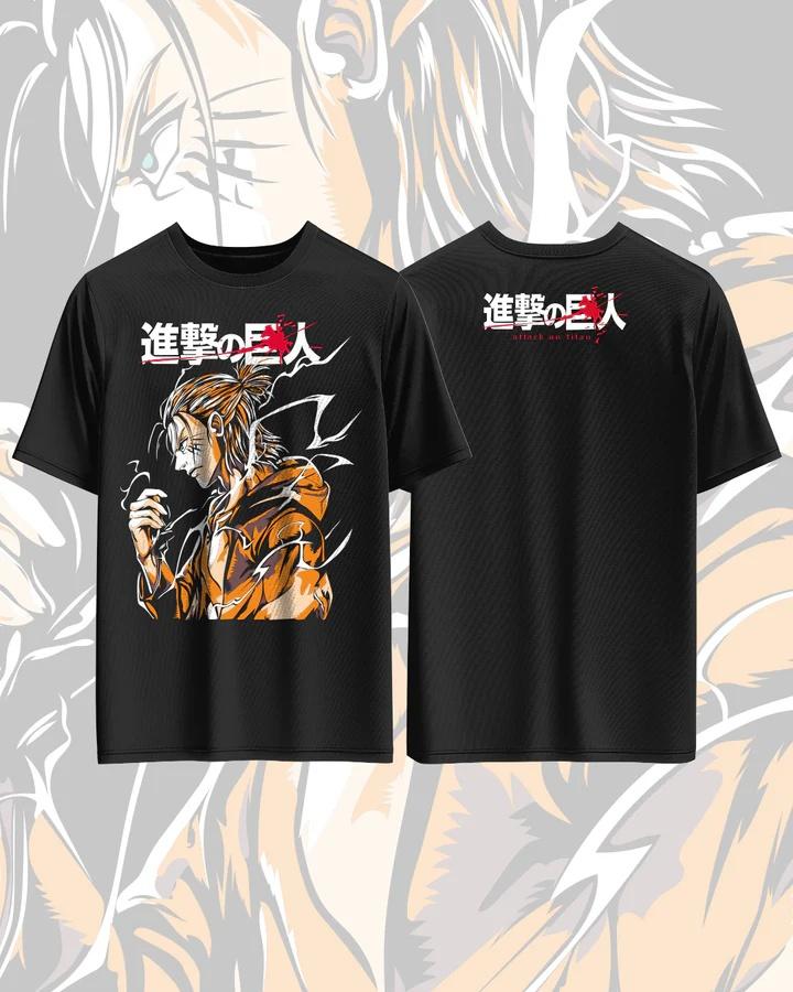 2026 New Attack on Titan Anime Printed Pure Cotton T-shirt for Men and Women Harajuku Street Anime Peripheral Clothing T-shirt