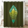 Mountain Forest Shower Curtain Nature Landscape Backdrop Waterproof Bathroom Decor Vintage Teal Blue Scenic Wall Hanging