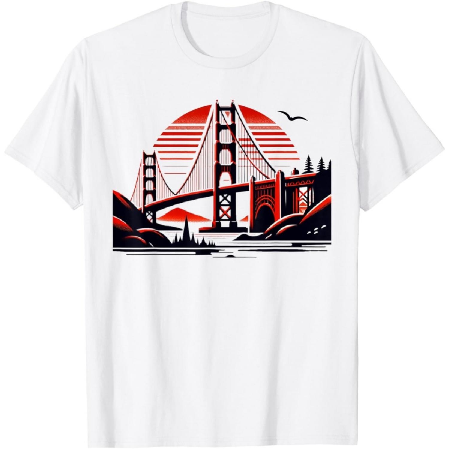 Golden Gate Bridge San Francisco California USA Golden Gate T-Shirt(8) S